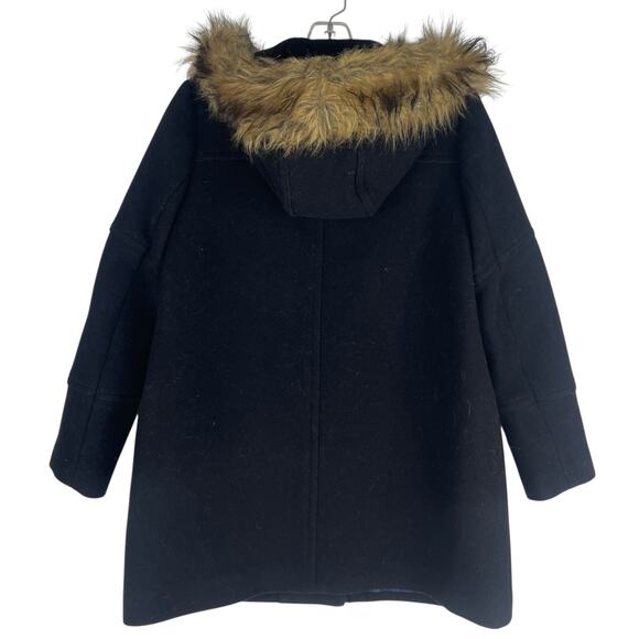 J. Crew Italian Stadium Cloth Wool Chateau Parka Coat Black Size 4P - Picture 8 of 12